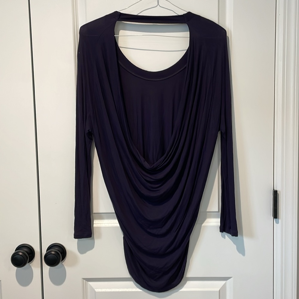 Express Purple Open Back Top